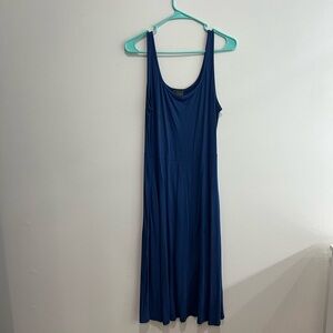 Olivia Rae Deep Blue Midi Dress with POCKETS✨